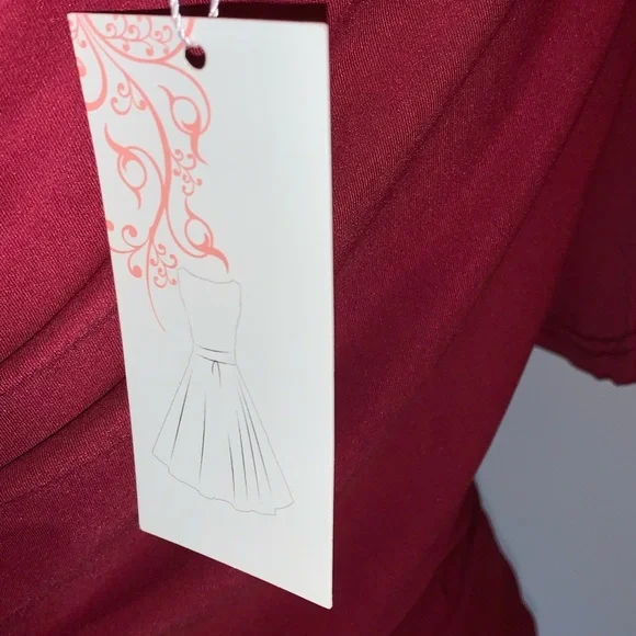 Acevog Dress. Festive. Sexy Women’s One Shoulder Red Size L - Picture 5 of 5